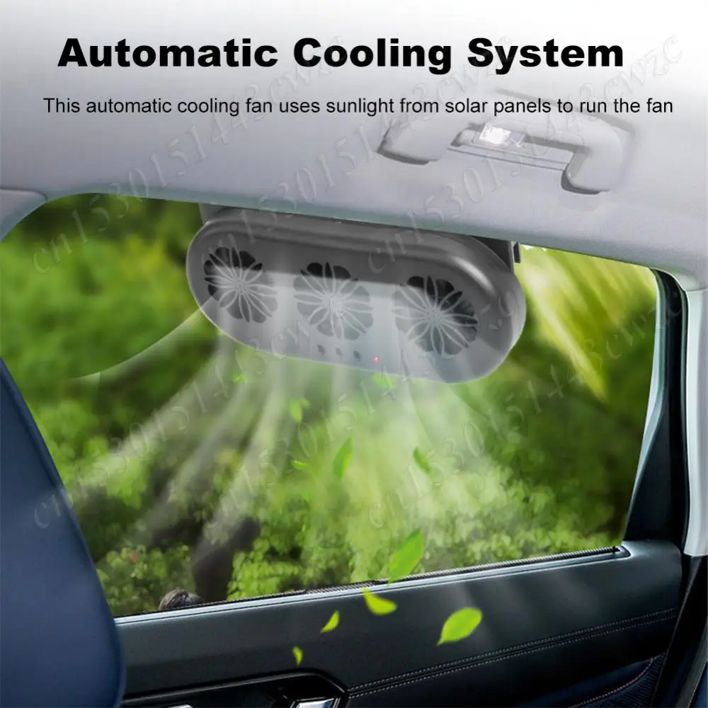 

Ventilation Fan Air Circulation Fan Car Window Vent Fan USB Rechargeable/Solar Charging Solar Powered Car Fan Electric Car Fans