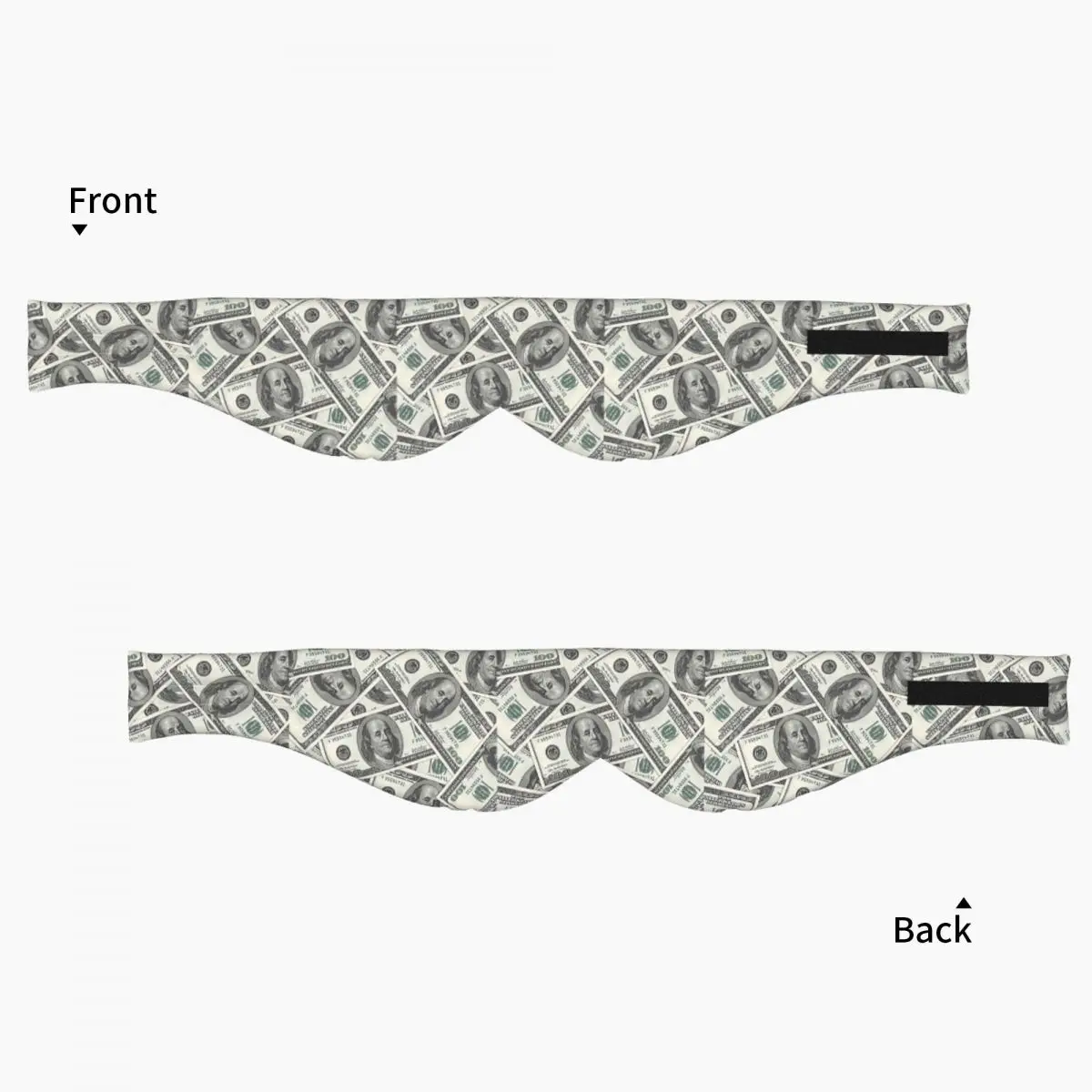 Rich Money Novelty Dollars sleep mask Light Blocking Portable Eye Cover for Girls Boys Travel Party Gift Eyeshade eyepatch view 3