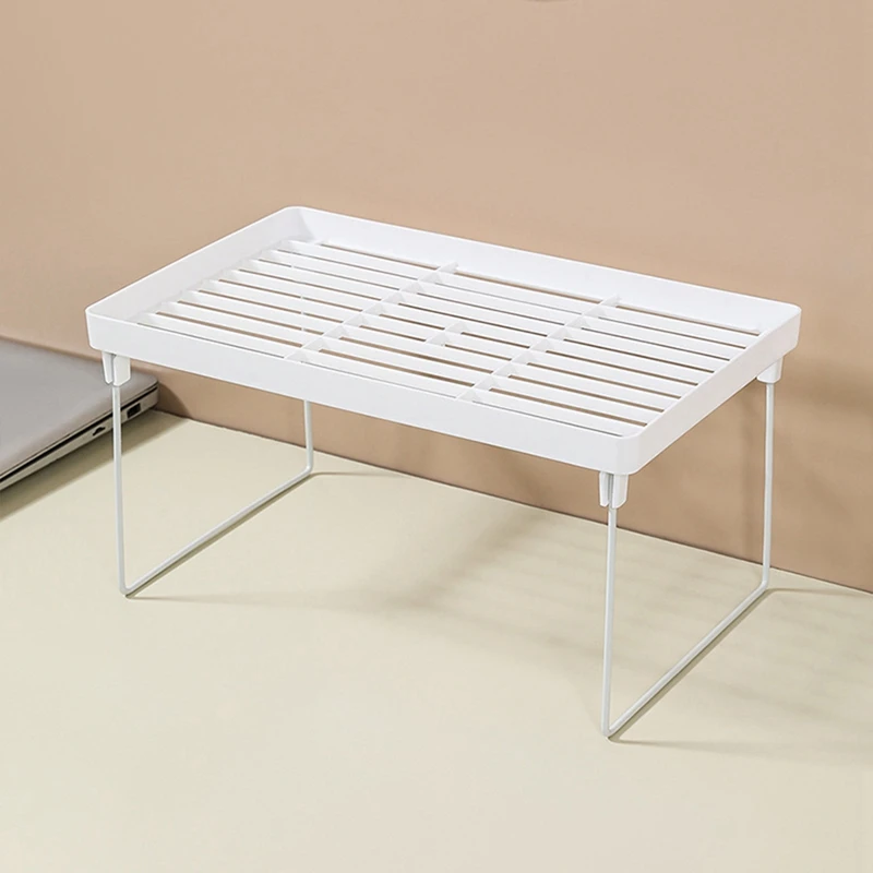 Desktop Shelf Multi-Functional Folding Double-Layer Storage Shelf Student Dormitory Desktop Stationery Cosmetics Storage Shelf