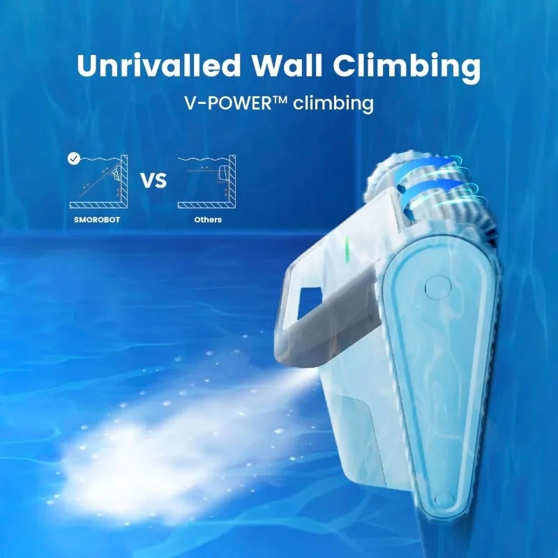 Aspirapolvere robot per piscina Wireless, adatto per piscine sotterranee, arrampicata su parete, navigazione intelligente, aspirazione forte