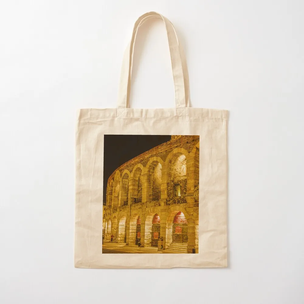 Nighttime at the Arena di Verona Tote Bag Women's handbag custom tote bag Gift bag women