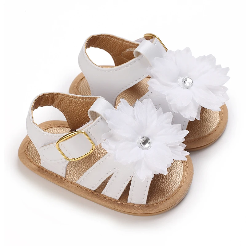 Baby Girl Summer Flower Sandals 0-18M Cute Sweet Rubber Sole First Walker Fashion Casual Comfortable Newborn