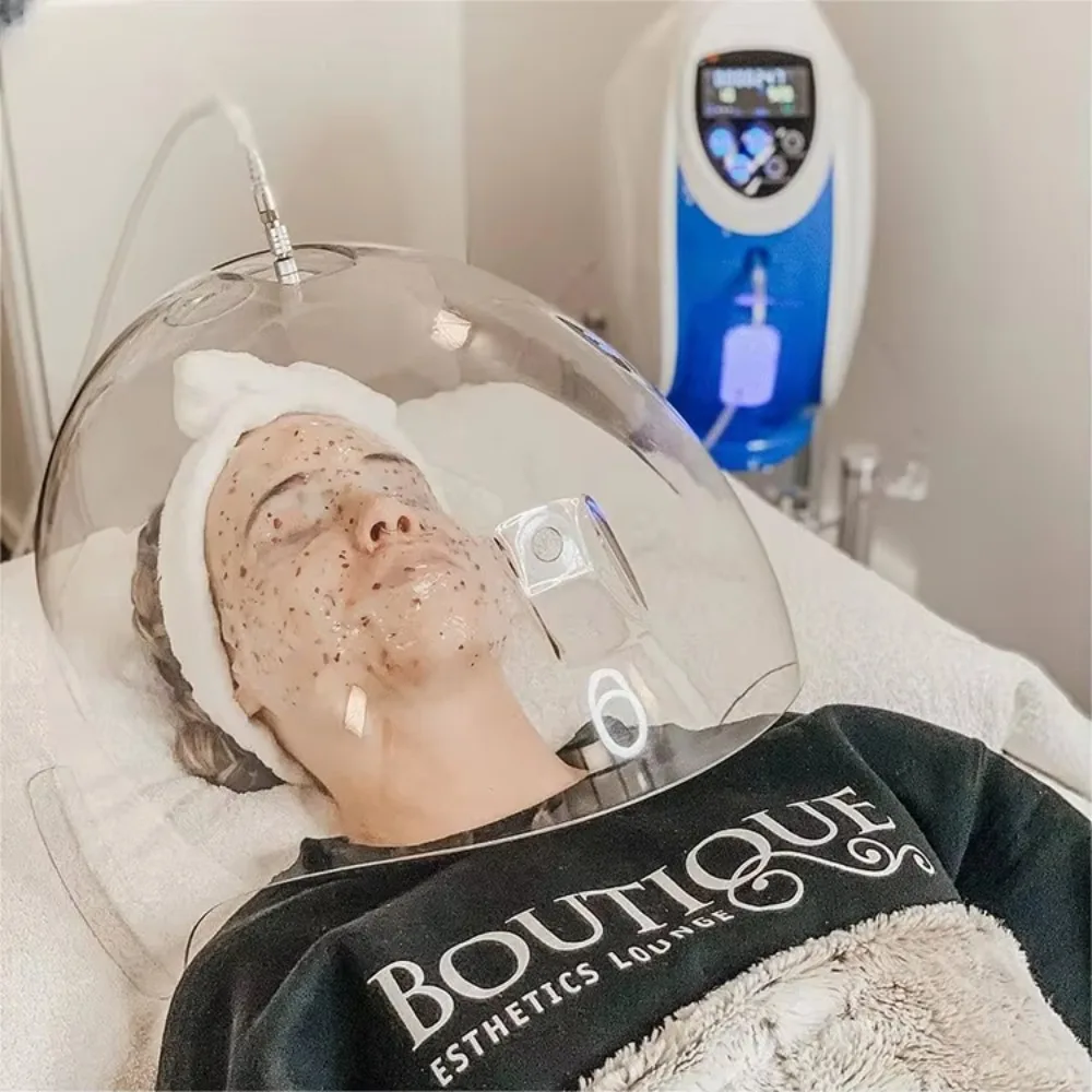 Y O2 to Derm Oxygen Dome Facial Therapy Machine for Skin Rejuvenation Anion Skin Mouisture Acne Removal Oxygen Spray