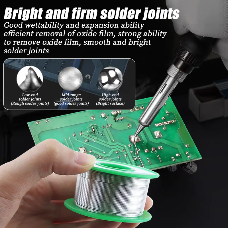 0.6mm-0.8mm 50g/30g/20g Low Melting Point Lead-Free Solder Wire Coil Sn99.3/Cu0.7 High Purity Soldering Wire Rosin Core Tin