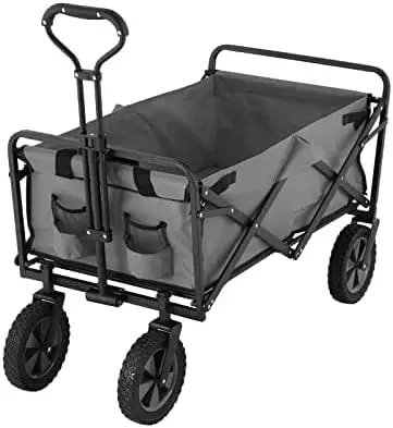 

Tory Carrier 220Lbs Collapsible Folding Outdoor Utility Wagon, Capacity Folding Cart, Outdoor Garden Cart Foldable Wagon for