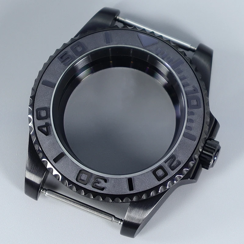 

20ATM Dive Case 40mm Black For NH35 NH36 NH34 ETA 2824 PT5000 2824 8215 Steel Watch Case Sapphire Crystal Yacht Ceramic Bezel