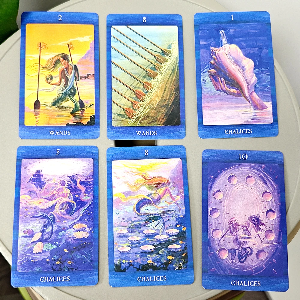 10.3*6cm Tarot of Mermaids Beautiful and Sensual Creatures Have The Ambiguous Charm 78 Pcs Cards Rider Waite System