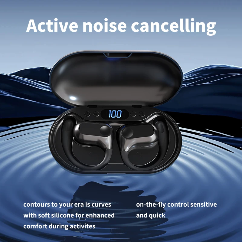 Bluetooth Headset On-ear Air Bone Conduction not In-ear Open Ear Clip Wireless Long-lasting Headset