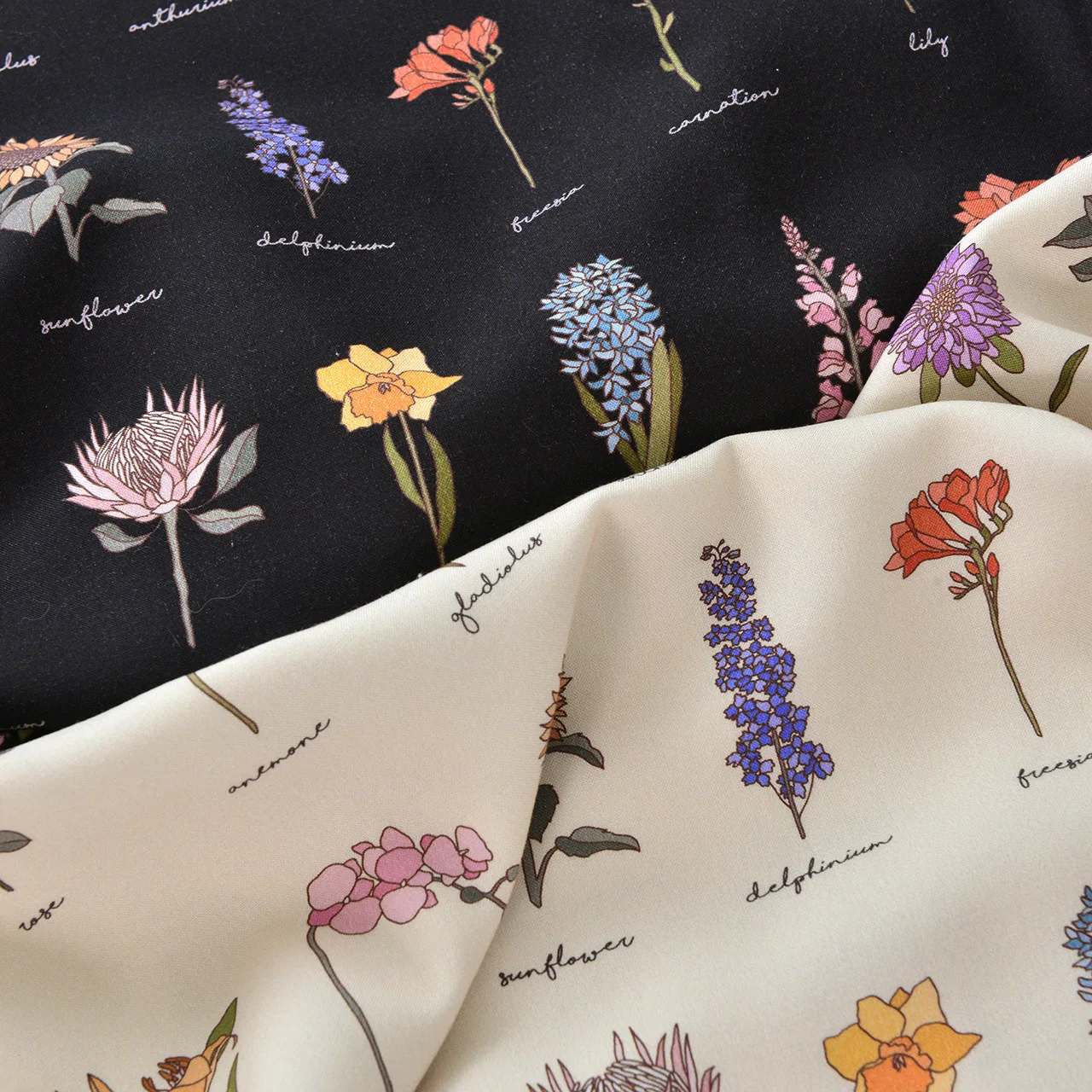 

Floral Branch Pattern Cotton Fabric Making Summer Dress Children's Clothing Handwork Cloth