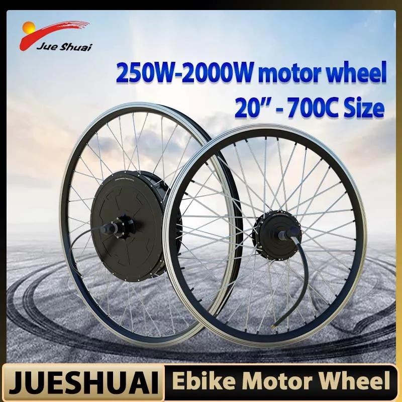 36V 48V 250/350/500/1500/2000w Electric Bike Motor Suitable for 20''-700C Wheel Hub Motor for Electric Bicycle Conversion Kit