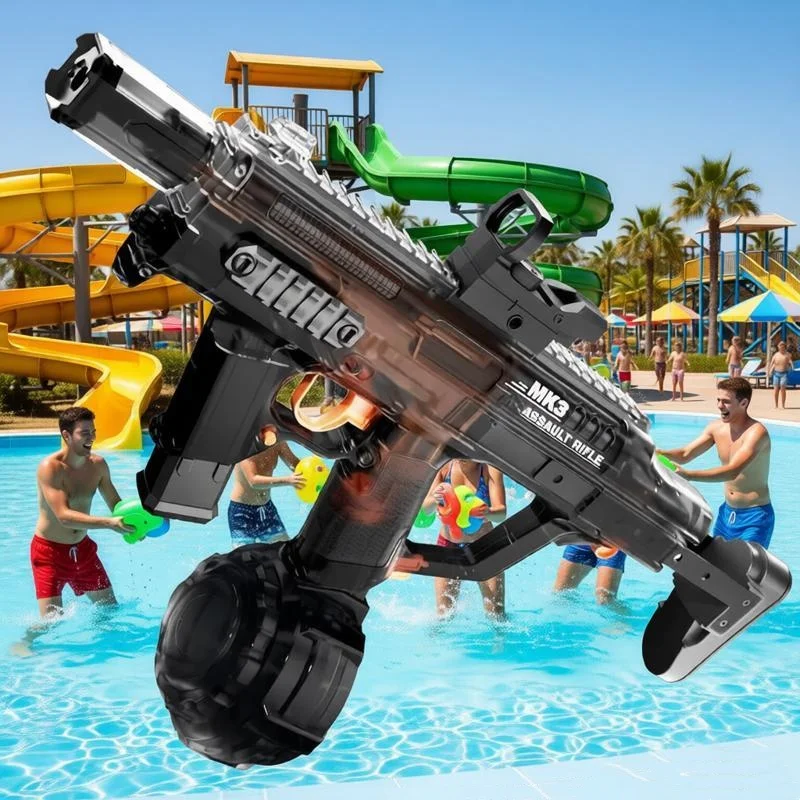 MK3 Simulations-Flammen Elektrische Wasserpistole für Erwachsene Automatische Puls-Hochdruck-Kampfspielzeug-Wasserpistole Outdoor-Wasserpark-Spielzeug