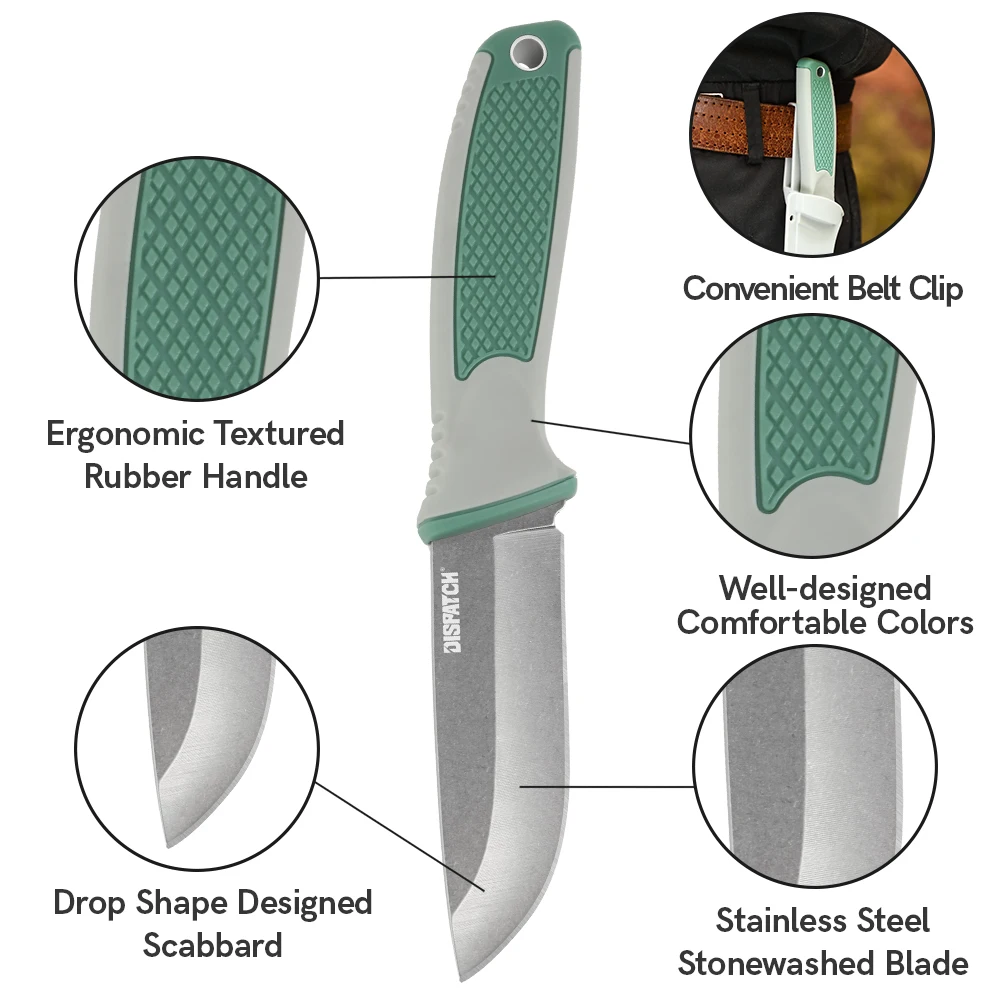 Fixed Blade Knife with Non-slip Handle Survival Hunting Camping Tool Tactical Outdoor Knife EDC Tool