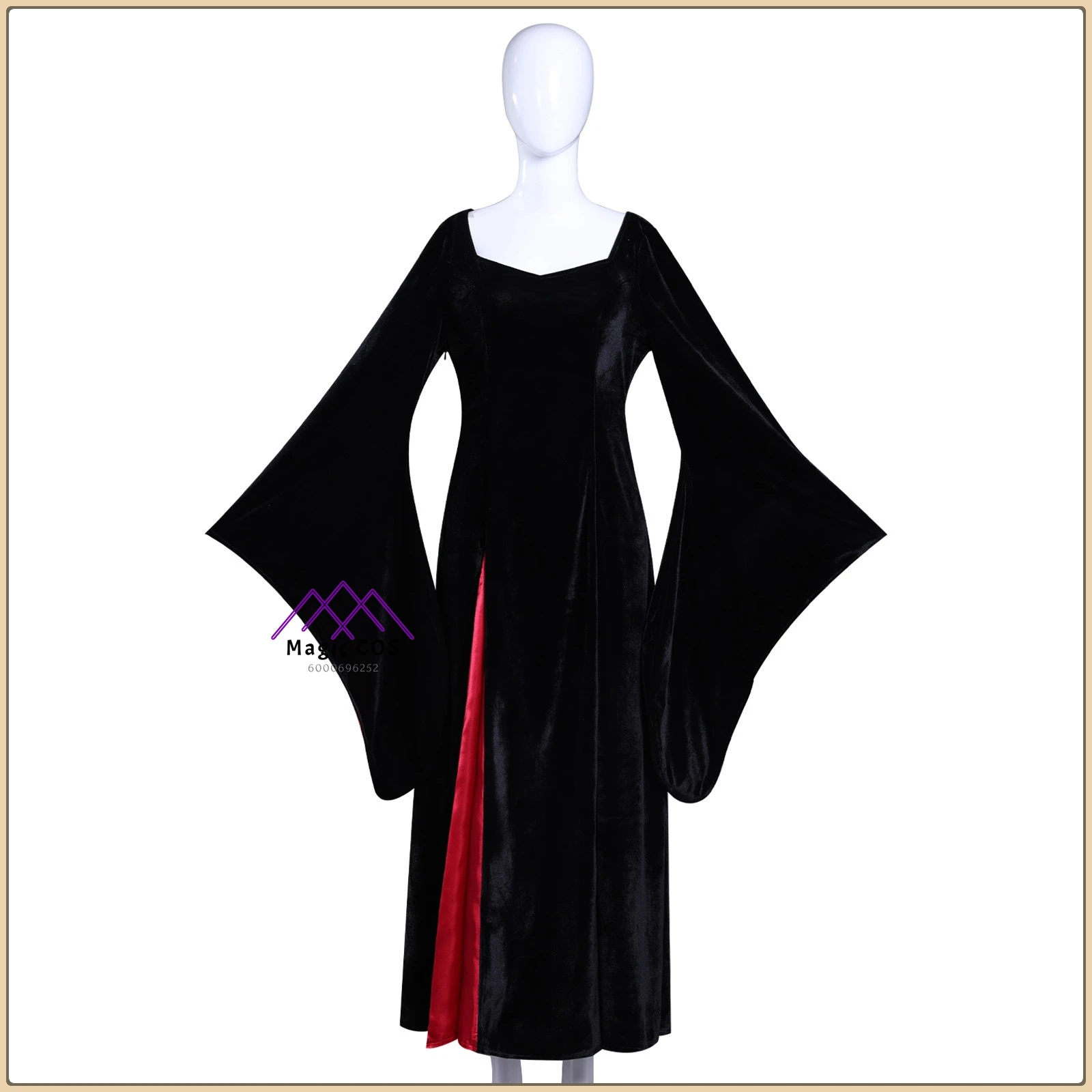 

Hot Movie Character Mom Disi Cosplay Costume Black Fashion Gown Wig Full Set High Quality Clothes (Female) for Comic Con Party