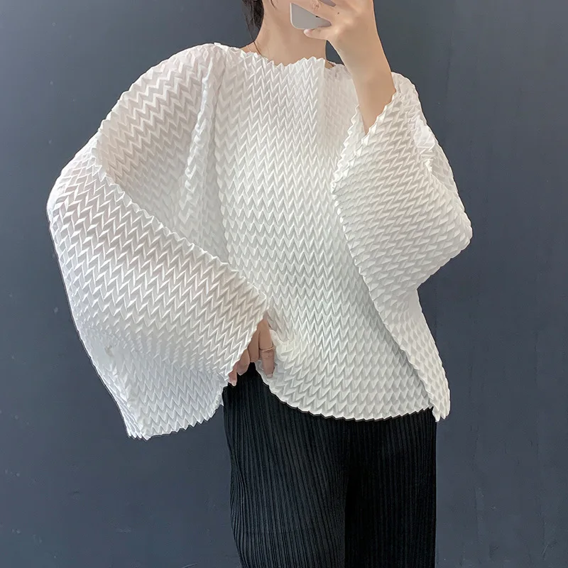 Miyake Pleated Handmade Pleated Jacket 2025 Autumn and Winter New Style Fashionable Loose and Versatile Pleated Cardigan Jacket