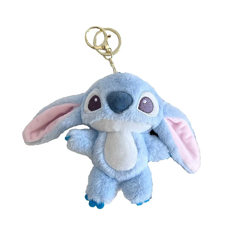 Disney-Porte-clés Stitch pour enfants, pendentif de dessin animé, couple de beurre, mignon, mode, décoration de sac à dos, jouet pour enfants, cadeau d'anniversaire