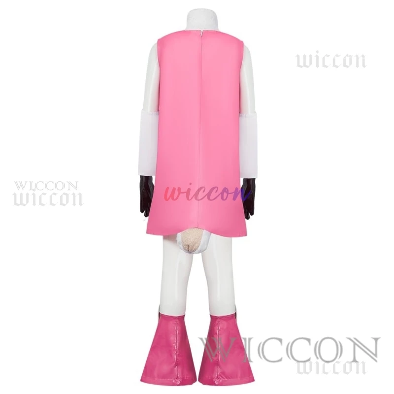 

PUNK-05 Pink Dress Cosplay Costume with Foot Cover Tail Cute Kawaii Outfit for Women Christmas Party Dress Up