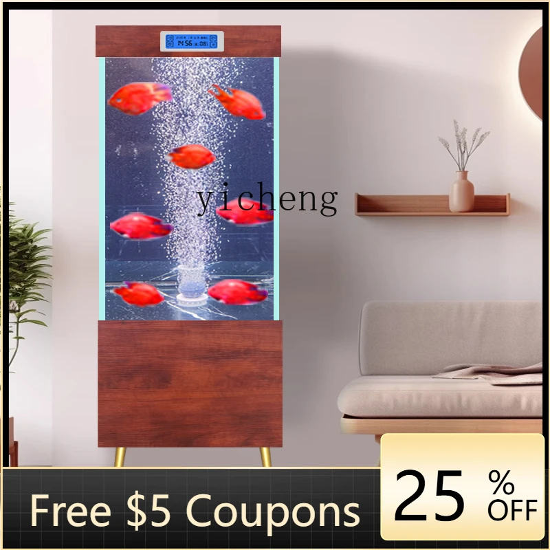 

AA Ultra-clear Glass Aquatic Plant Tank Floor-standing Home Living Room Medium-sized Aquarium
