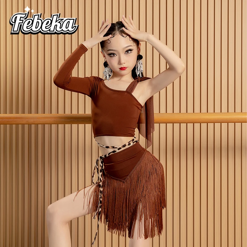 

Индивидуальный комплект из 2 предметов для латинских танцев, тренировочный наряд, женский костюм для выступлений, конкурсные правила, платье для латинских танцев