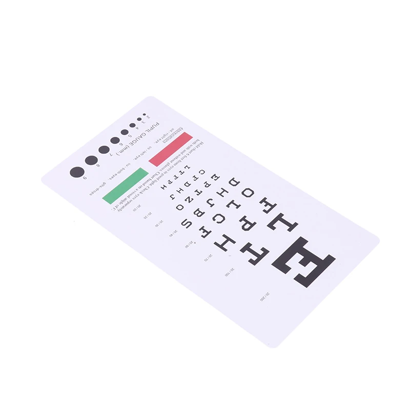 Double Sided Standard Eye Test Chart, Wall Exame Visual, Pingente Exame, Conveniente, Kid Visão Cronograma