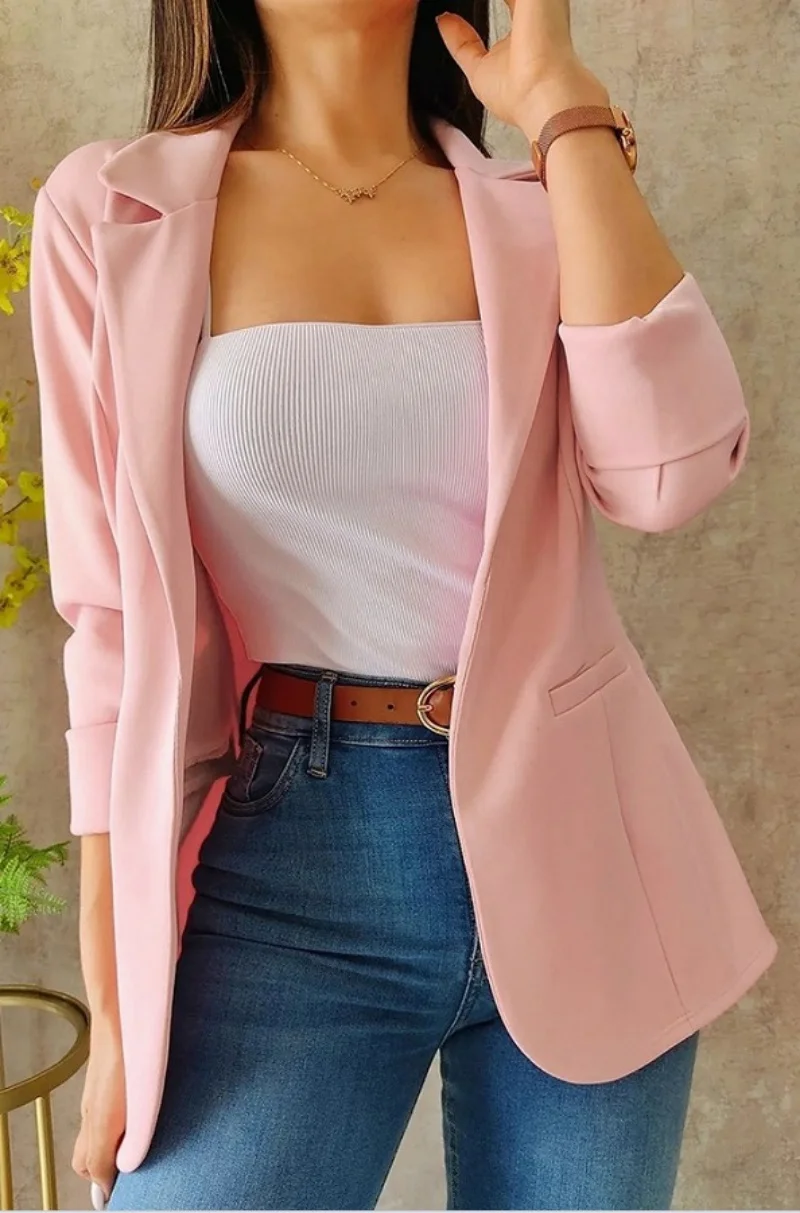 

Elegant Corset Suit Blazer Top for Women 2023 Y2K INS Clothes Autumn Winter Long Sleeve Lapel Collar Open Front Jacket Coat