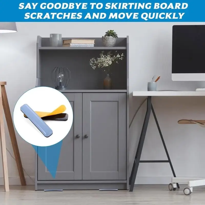 Pack of 25 Quiet Furniture Sliders for Quiet Movement and Floor in Homes