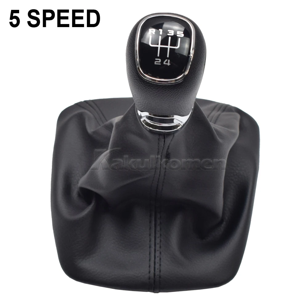 Car Manual Gear stick shift knob gearbox shift knob boot For Skoda Octavia A5 A6 2004 - 2012 Gearbox handle gear lever knob