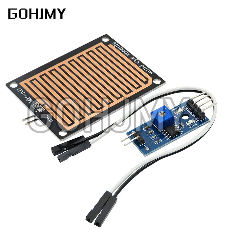 1 set/lotto Modulo sensore di rilevamento neve/gocce di pioggia Modulo meteo pioggia Umidità