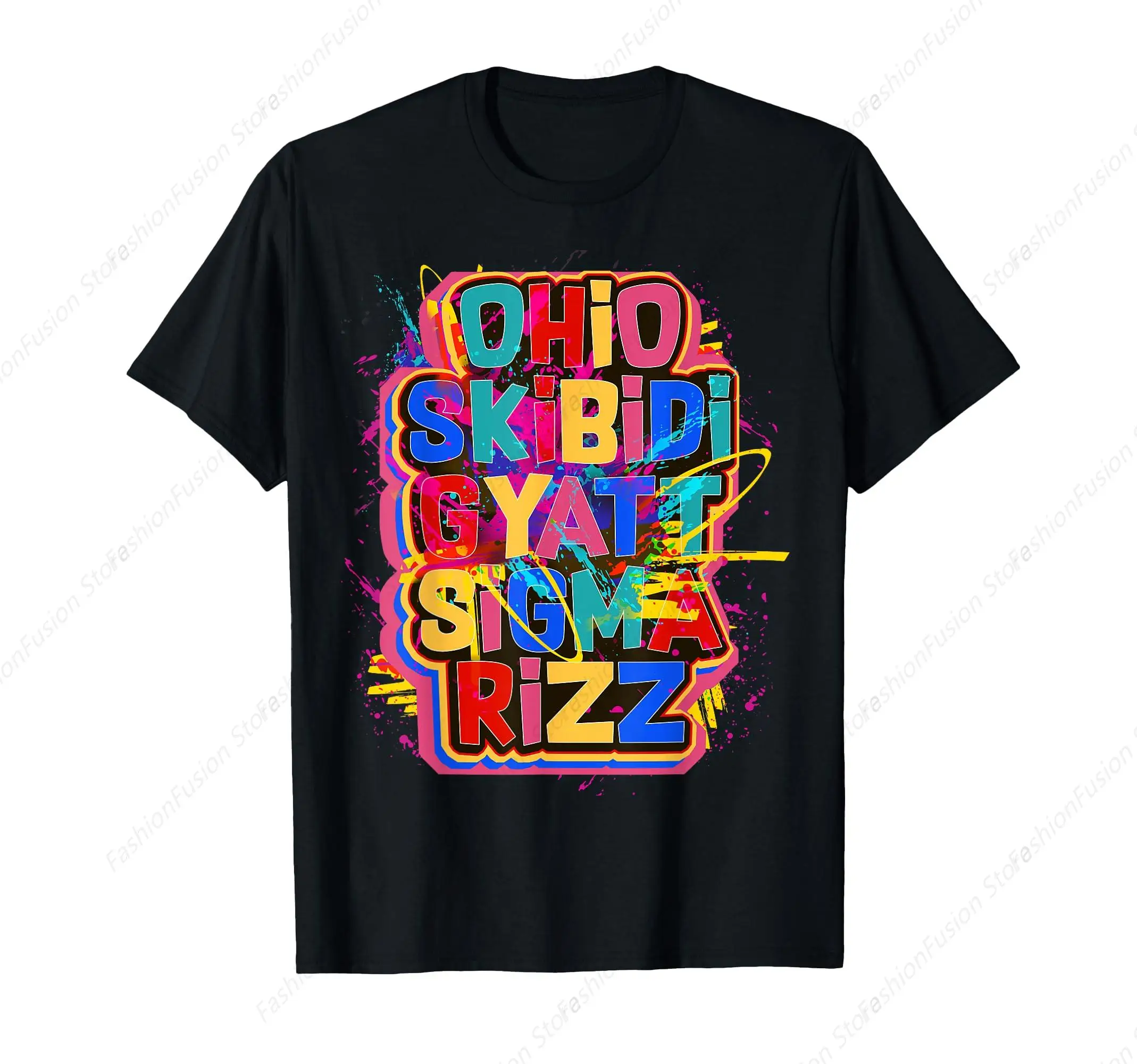 Skibidi Rizz Gyatt Ohio Sigma Funny Rizzler Gift Meme T-Shirt Fashion Tee Tops Casual Outdoor Shirts Streetwear for Men