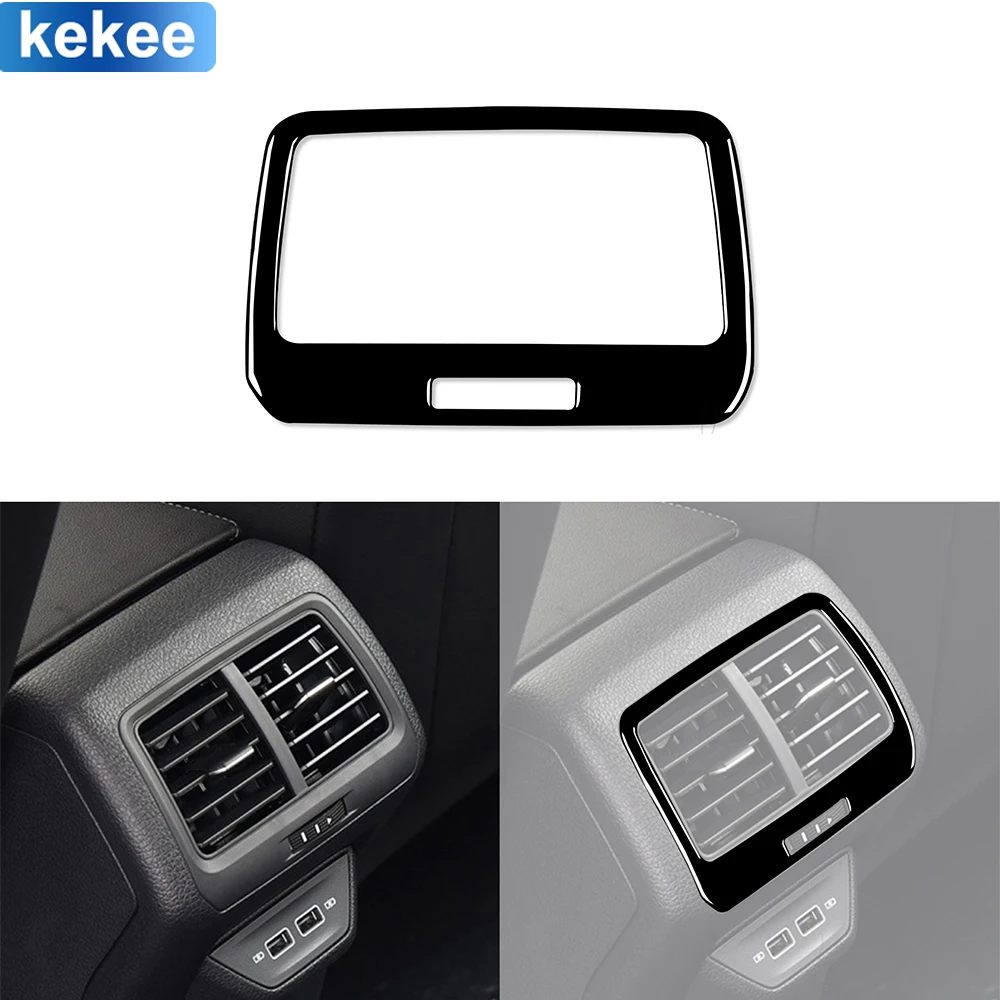 

For Volkswagen Golf 7 GTI Mk7 2013 2014 2015 2016 2017 Rear Air Outlet Frame Cover Piano Black Sticker Car Interior Accessorie