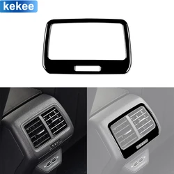 For Volkswagen Golf 7 GTI Mk7 2013 2014 2015 2016 2017 Rear Air Outlet Frame Cover Piano Black Sticker Car Interior Accessorie