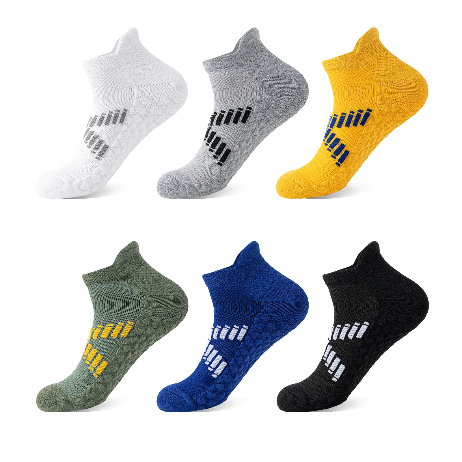 6 Pairs Men Women Sweat Absorbing Ankle Hiking Running Socks Compression Support Thick Sports Low Cut Cotton Socks