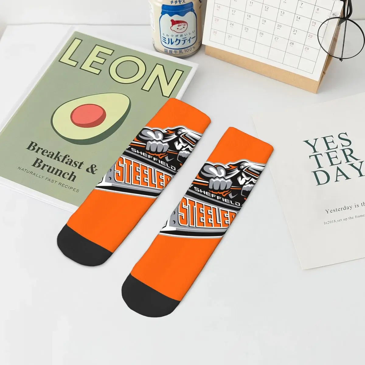 Kaus Kaki Sheffield Steelers Stoking Super Lembut Harajuku Aksesori Kaus Kaki Sepanjang Musim untuk Hadiah Uniseks