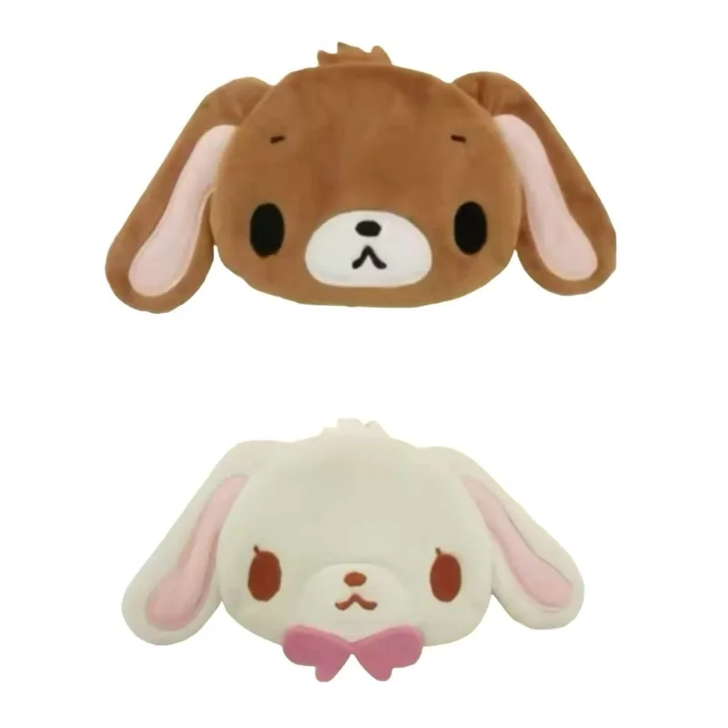 Kawaii Sugarbunnies Plüsch-Geldbörse, Kopfhörer, Reißverschluss, Münzgeldbörse, Sanrio Shirousa, weiße Häschen-Tasche, kleine Taschen, Plüsch-Geldbörsen-Beutel