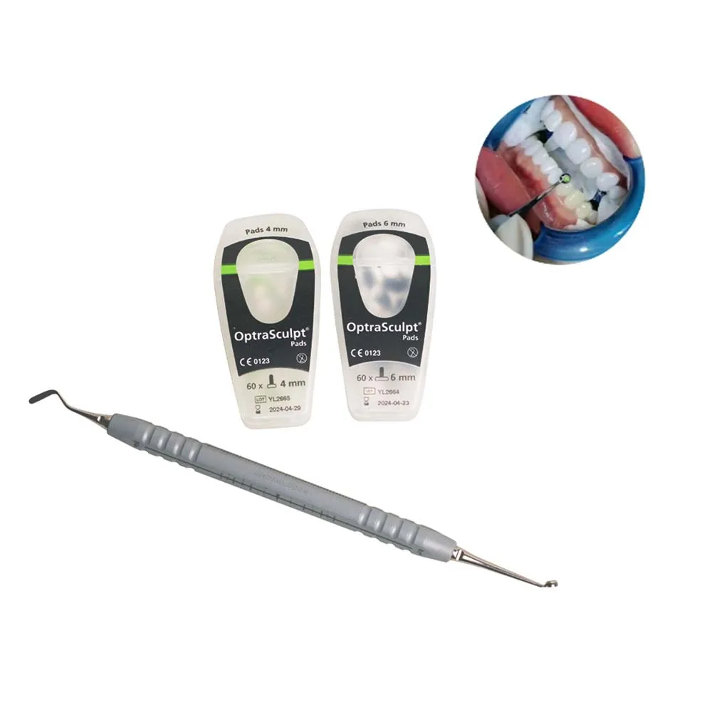 GULPOOE Dental Composite Resin Filling Kit Veneer Foam Molding Tool Quick Foam Pad Spatula Handle Teeth Whitening Materials