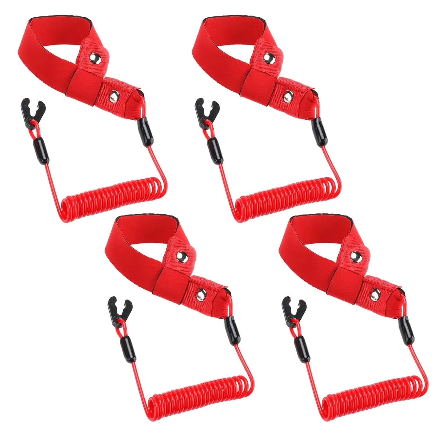 

4PCS Stop Kill Safety Lanyard fit for Yamaha Jet Ski WaveRunner WaveVenture WaveRaider FX140 Replace EW2-68348-00-00