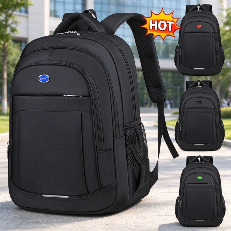Lightweight Solid Color Backpack Portable Double Shoulder Daypack for Student School Commute Daily Travel