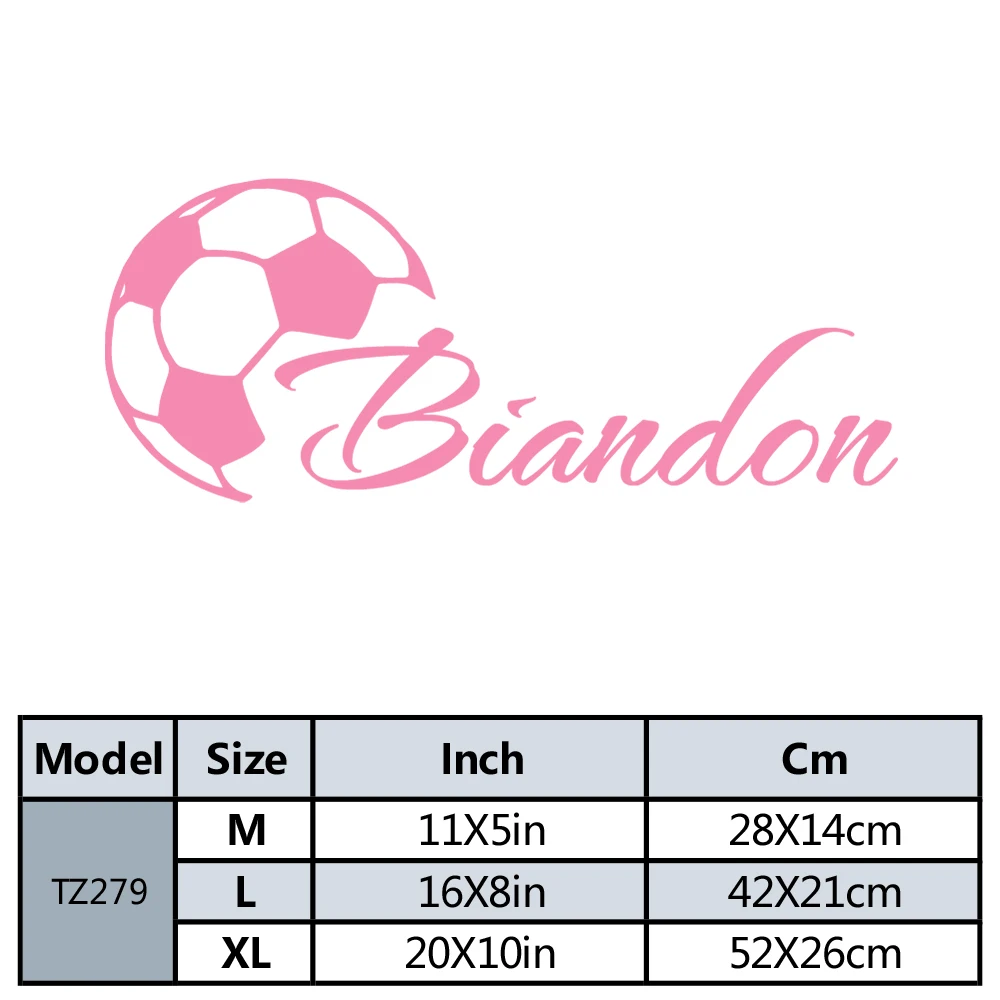 1pc Hot Personalize Custom Name Soccer football Wall Decal Art Vinyl Stickers wallpaper for sport lover home decor image 5