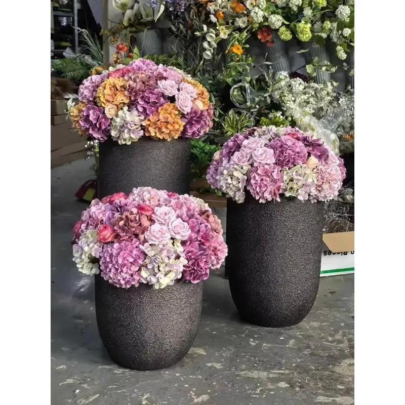 Large Artificial Flower Arrangement Floor Standing Decor for Hotel Lobby Sales Office Landscape Customization Projects