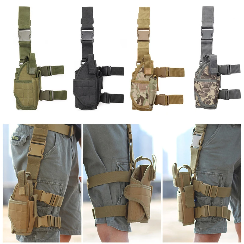 Universal Drop Leg Gun Holster Right Handed Tactical Thigh Pistol Bag Pouch Legs Harness for All Handguns