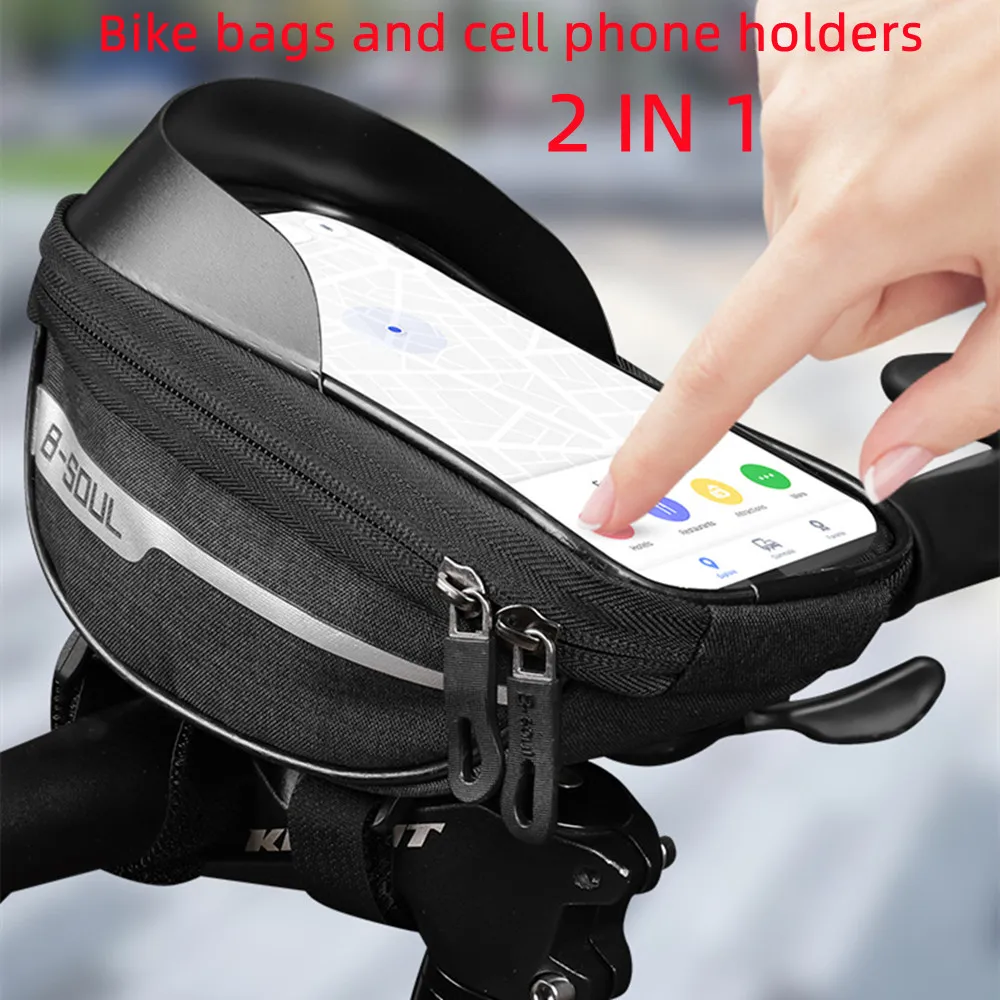 Bicycle Bag 1L Frame Front Top Tube Bike Bag Handlebar Mtb Touch Screen Cycling Bag Waterproof Phone Holder Bicycle Accessories