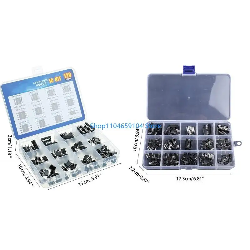 12 giá trị Bộ đếm thời gian Opamp Bộ ghép quang Darlington LM324 LM339 PC817 ULN2003AN PC817