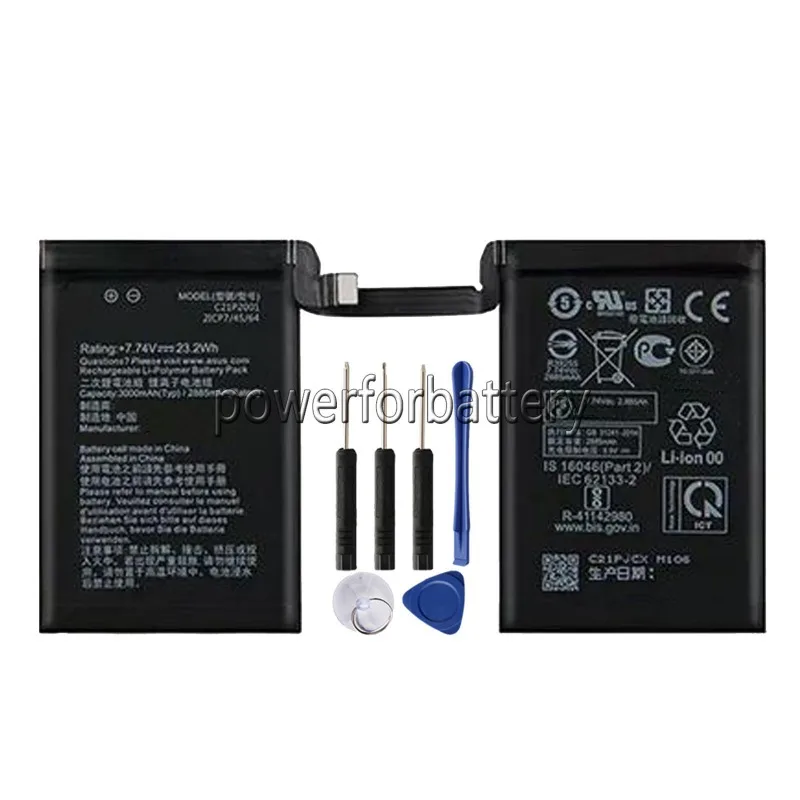 

New C21P2001 3000mAh battery for mobile phone 5s Pro ZS673KS I005DA I005DB mobile phone