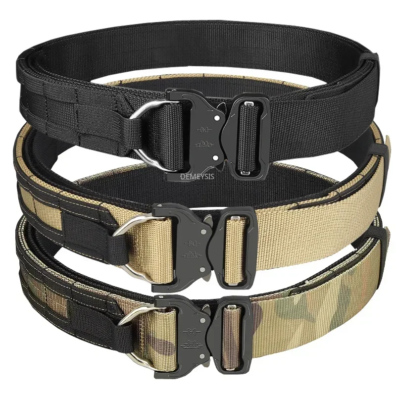 Tactical Belt Quick Release Airsoft Training Molle Belt Heavy Duty Outdoor Shooting Hiking Hunting Sports Belt