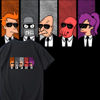 2025 Summer Fly Out of The Future Anime Fleiband Printed Short Sleeve T-shirt Futurama Surrounding Men Short Sleeve