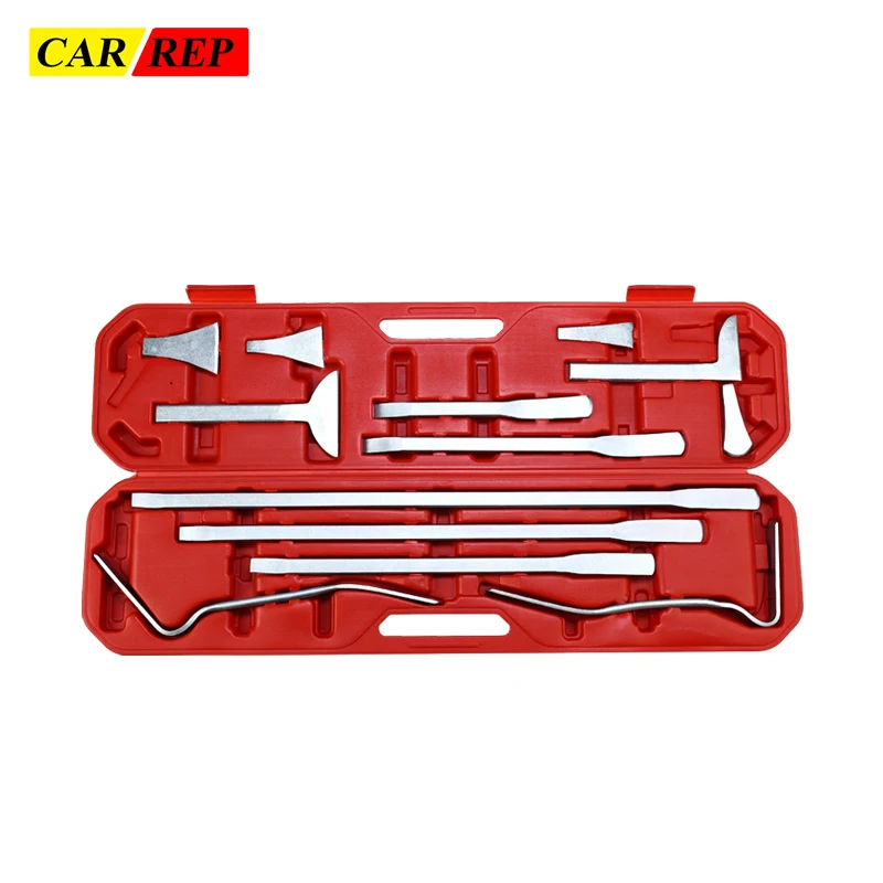 Special Car Metal Sheet Repair Tool Auto Sheet Metal Crowbar Set Crowbar 13 Pcs Crowbar Beam Corrector Dent Repair Metal Plate