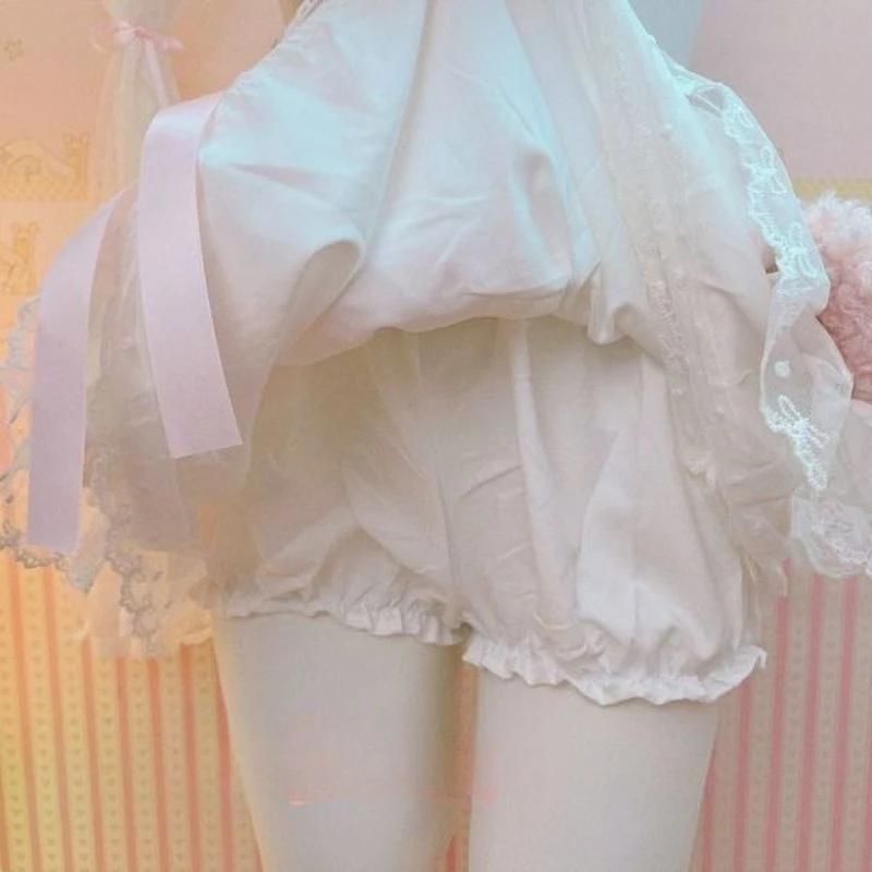 Cosplay HelloKitty Crop Top Lace Trim Bows Decoration Sweet and Off Shoulder Sling Lolita Style Aesthetic Anti Glare Short Skirt - view 5