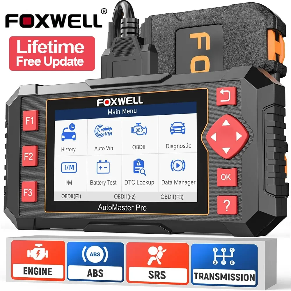 

FOXWELL NT604 Elite OBD2 Car Diagnostic Tool ABS SRS Transmission Engine System Code Reader OBD 2 Auto Scanner Free Update