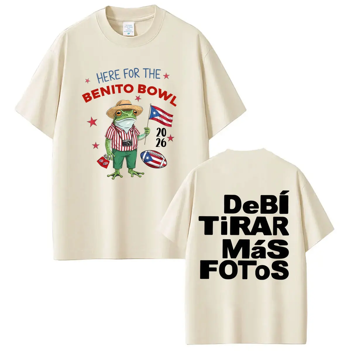 T-shirt imprimé DTMF Rapper Bad Bunny Debi Tirar Mas Fotos pour hommes et femmes, T-shirt tendance en coton ample et décontracté, style esthétique