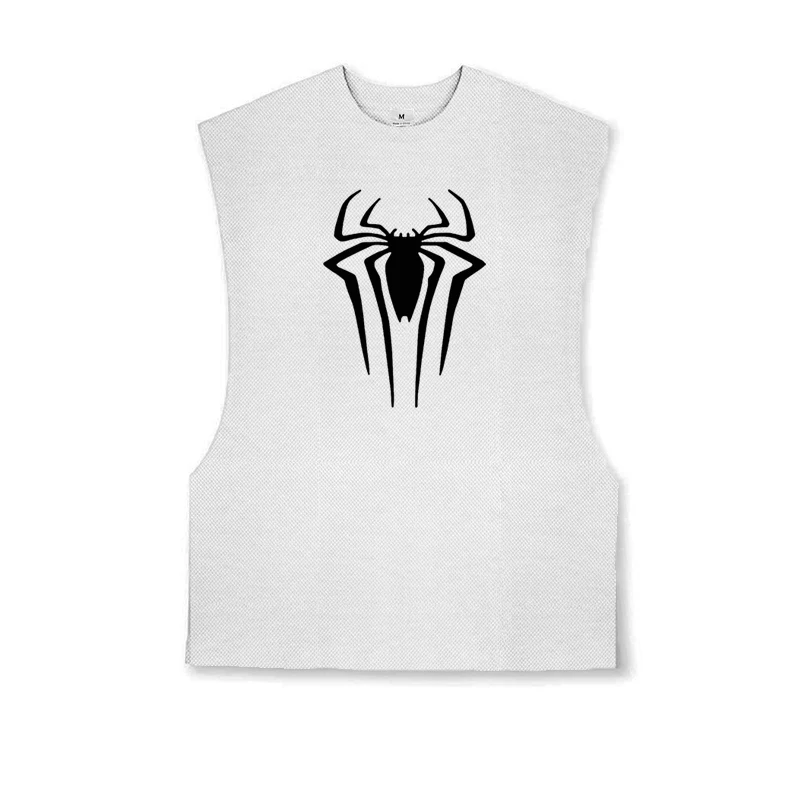 

Spider Summer Mesh Quick Dry Sleeveless Singlets Gym Bodybuilding Fitness Sport Tank Tops Mens Casual Loose Absorb Sweat Shirts