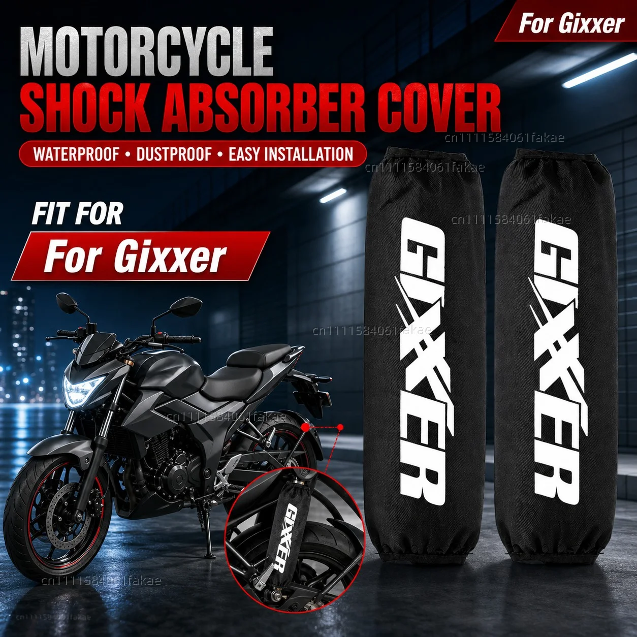Protector de Amortiguador Trasero para Motocicleta Gixxer 150 SF 150SF SF 250 SF250 GIXXER 155 2020 2021, 270mm 350mm